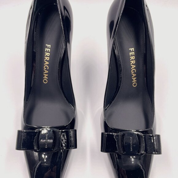 Womens Salvatore Ferragamo Anz Vara Bow Pump (Women) 7 C Retails $980 New In Box